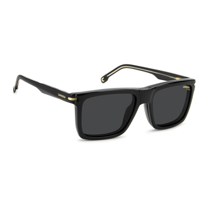 Lunettes de vue avec clip solaire Carrera CA 387/C Black / verres Grey Polarized (807-M9)