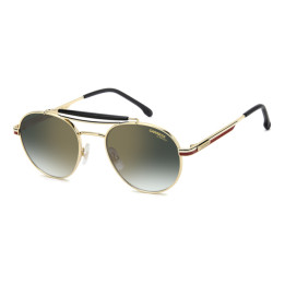 Lunettes de soleil Carrera 381/S Gold Striped Red / verres Green Shaded Gold Mirror Antirefex (W3J-D6)