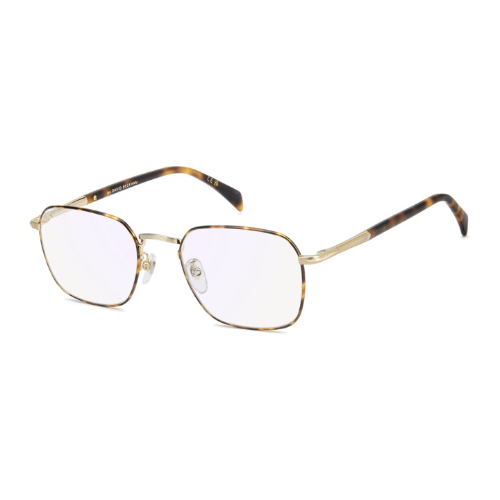 Lunettes de vue David Beckham DB 1204 Gold Havana / verres Blue Mirror (06J)