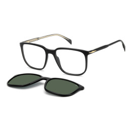 Lunettes de vue avec clip solaire David Beckham DB 1210/C Black / verres Green Polarized (807-UC)