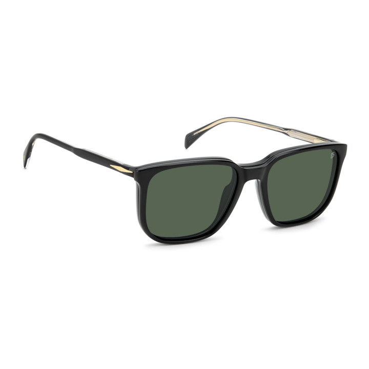 Lunettes de vue avec clip solaire David Beckham DB 1210/C Black / verres Green Polarized (807-UC)