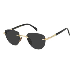 Lunettes de soleil David Beckham DB 1224/S Gold Black 2 / verres Grey (RHL-IR)