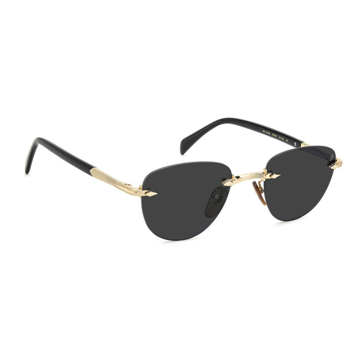 Lunettes de soleil David Beckham DB 1224/S Gold Black 2 / verres Grey (RHL-IR)