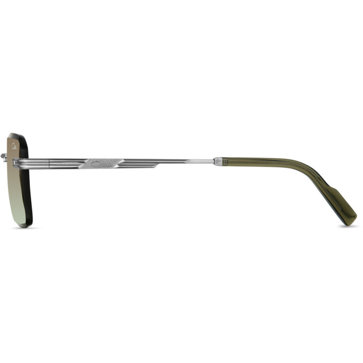 Cazal 7116/3 003 argent-olive - vue de profil