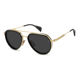Lunettes de soleil David Beckham DB 1226/G/S Gold Black 2 / verres Grey Antireflex (RHL-2K)