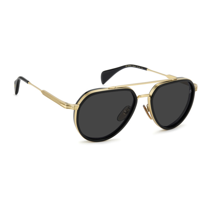 Lunettes de soleil David Beckham DB 1226/G/S Gold Black 2 / verres Grey Antireflex (RHL-2K)