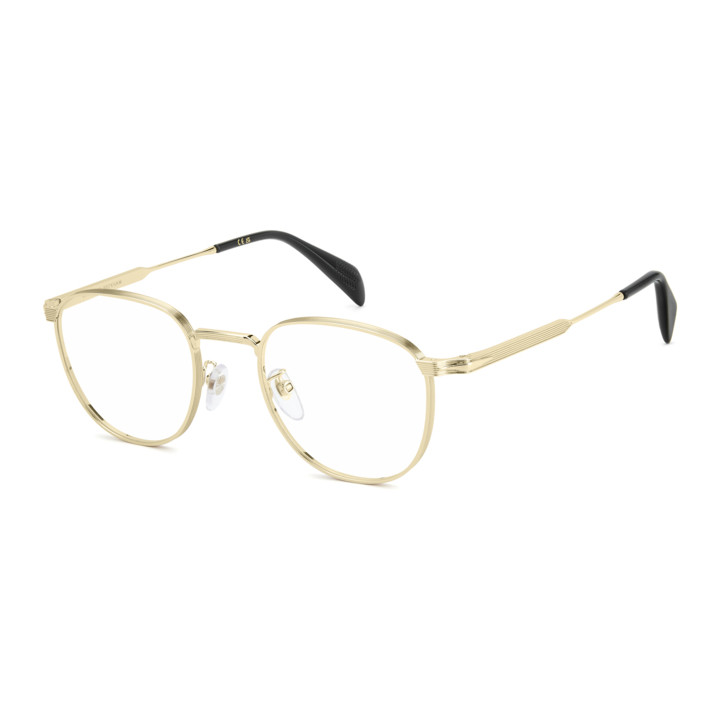 Lunettes de vue David Beckham DB 1241 Gold Black 2 / verres Blue Mirror (RHL)