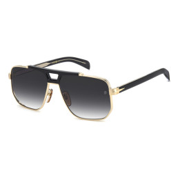 Lunettes de soleil David Beckham DB 7157/S Gold Black 2 / verres Dark Grey Shaded (RHL-9O)
