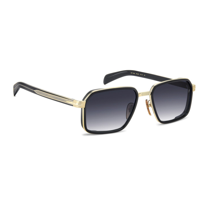 Lunettes de soleil David Beckham DB 7158/S Gold Black 2 / verres Dk Blue Shaded (RHL-08)