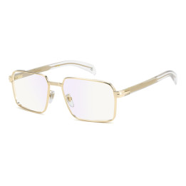 Lunettes de vue David Beckham DB 7166 Gold Crystal / verres Blue Mirror (LOJ)