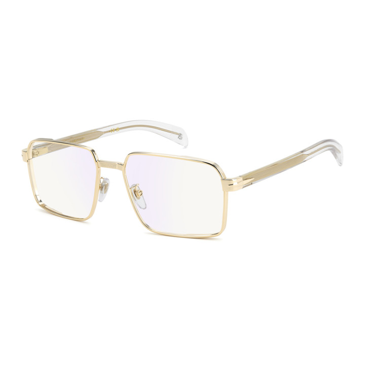 Lunettes de vue David Beckham DB 7166 Gold Crystal / verres Blue Mirror (LOJ)