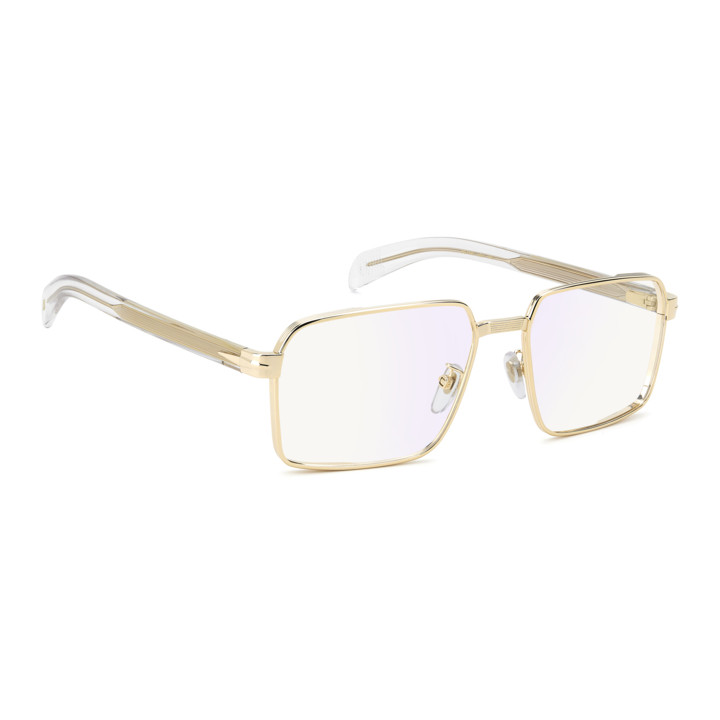 Lunettes de vue David Beckham DB 7166 Gold Crystal / verres Blue Mirror (LOJ)