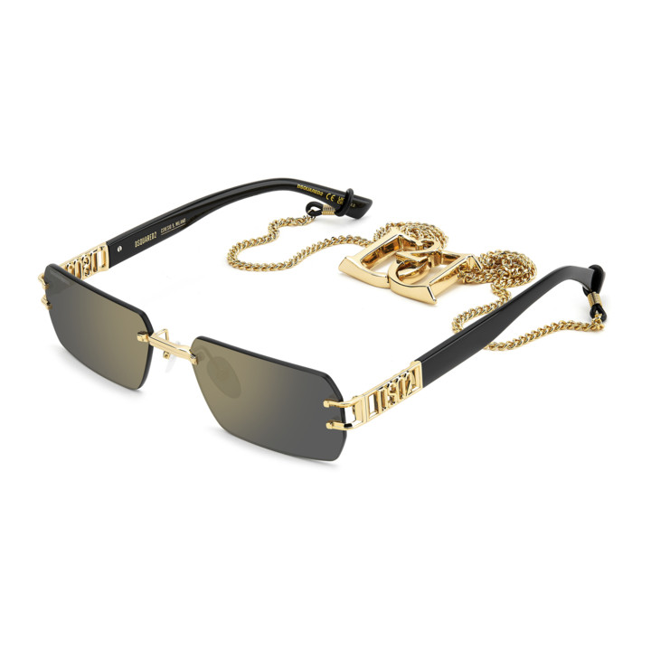 Lunettes de soleil Dsquared2 D2 0189/S/SE Rose Gold / verres Grey Bronze Mirror (000-JO)