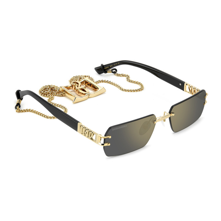 Lunettes de soleil Dsquared2 D2 0189/S/SE Rose Gold / verres Grey Bronze Mirror (000-JO)