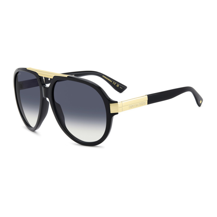 Lunettes de soleil Dsquared2 D2 0196/S Black / verres Dk Blue Shaded (807-08)