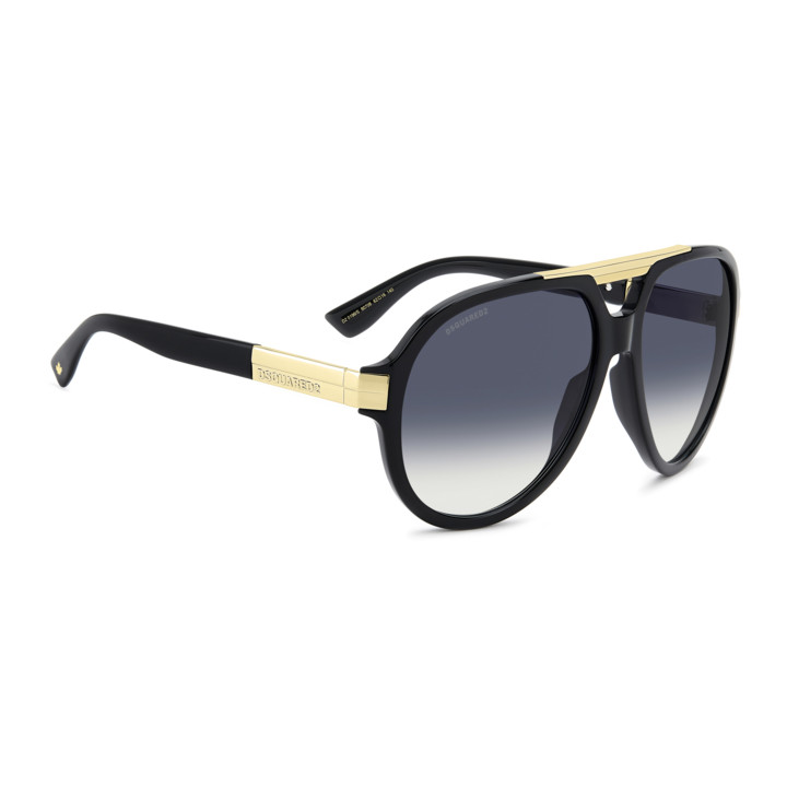 Lunettes de soleil Dsquared2 D2 0196/S Black / verres Dk Blue Shaded (807-08)
