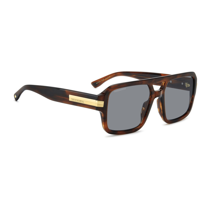 Lunettes de soleil Dsquared2 D2 0197/S Brown Horn / verres Grey (EX4-IR)