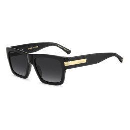 Lunettes de soleil Dsquared2 D2 0198/S Black / verres Dark Grey Shaded (807-9O)