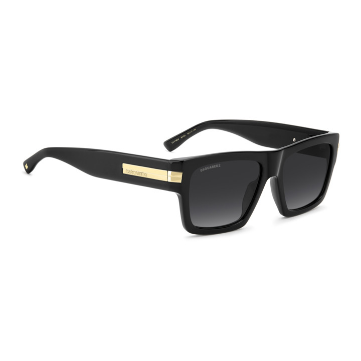 Lunettes de soleil Dsquared2 D2 0198/S Black / verres Dark Grey Shaded (807-9O)