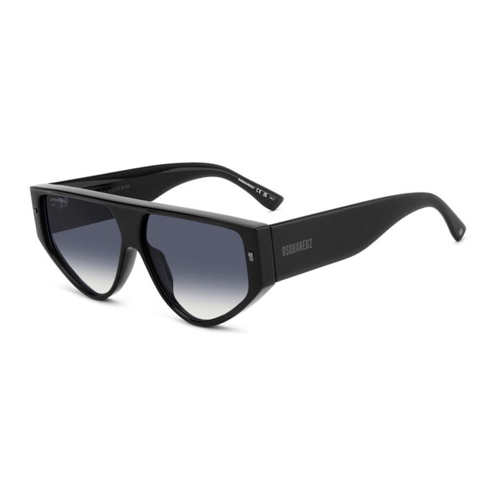 Lunettes de soleil Dsquared2 D2 0201/S Black / verres Dk Blue Shaded (807-08)