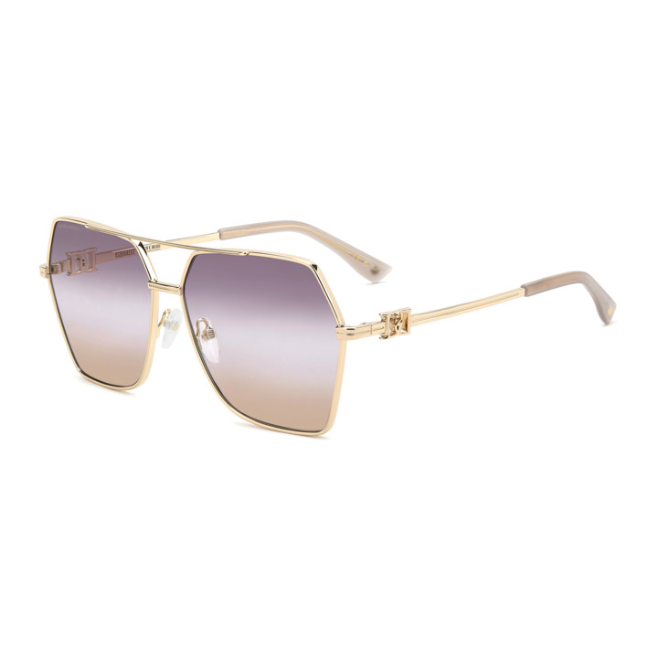 Lunettes de soleil Dsquared2 D2 0206/S Rose Gold / verres Brown Violet Doubleshade (000-QR)
