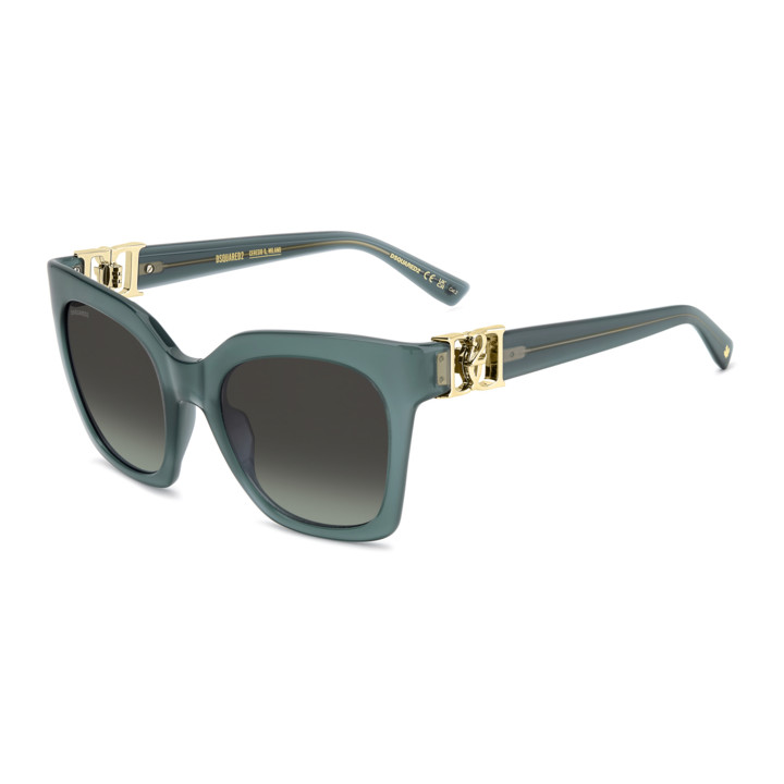 Lunettes de soleil Dsquared2 D2 0207/S Teal / verres Grey Green (ZI9-IB)