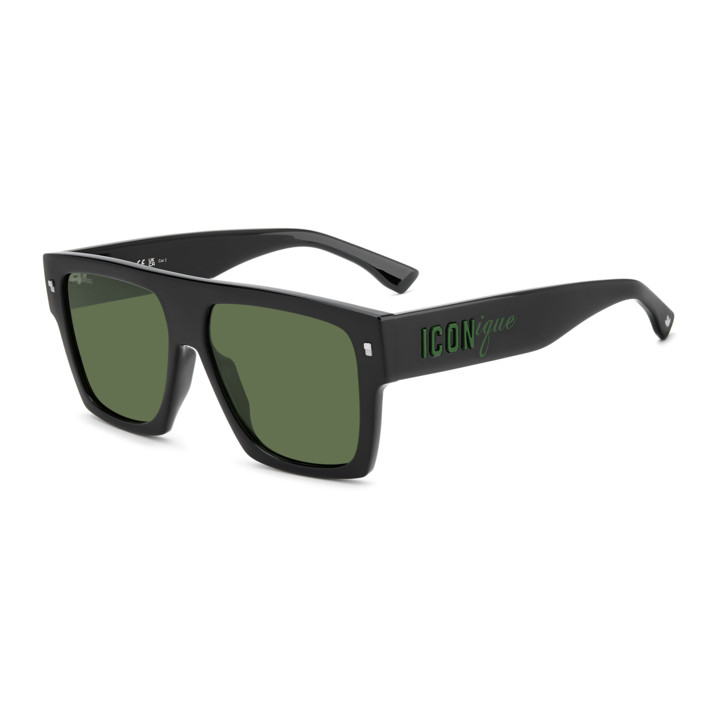 Lunettes de soleil Dsquared2 ICON 0030/S Black Green / verres Green (7ZJ-QT)
