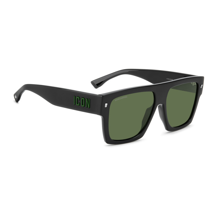 Lunettes de soleil Dsquared2 ICON 0030/S Black Green / verres Green (7ZJ-QT)