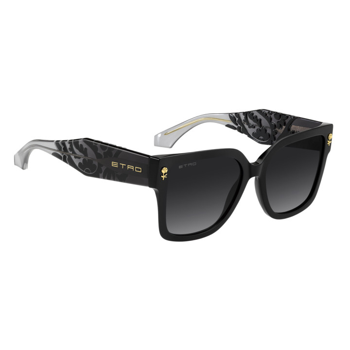 Lunettes de soleil Etro 0127/S Black / verres Dark Grey Shaded (807-9O)