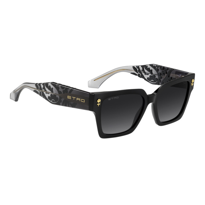 Lunettes de soleil Etro 0128/S Black / verres Dark Grey Shaded (807-9O)
