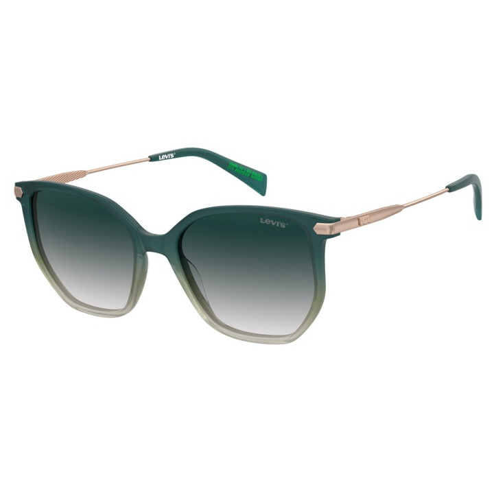 Lunettes de soleil Levi's LV 5094/S Green Shaded Grey / verres Dk Blue Shaded (M5Z-08)