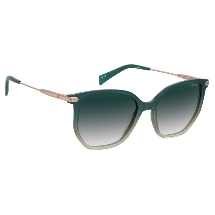 Lunettes de soleil Levi's LV 5094/S Green Shaded Grey / verres Dk Blue Shaded (M5Z-08)