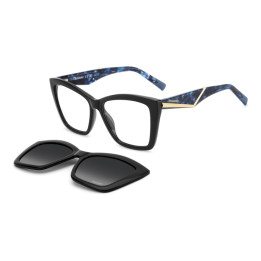 Lunettes de vue avec clip solaire Missoni MIS 0271/C Black 6 / verres Grey Shaded Polarized (QFU-WJ)