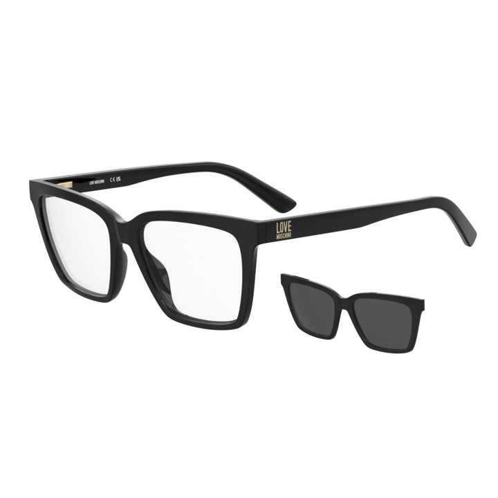 Lunettes de vue avec clip solaire Moschino Love MOL661/C Black / verres Grey (807-IR)