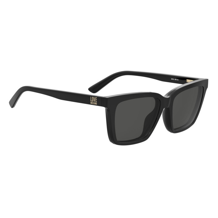 Lunettes de vue avec clip solaire Moschino Love MOL661/C Black / verres Grey (807-IR)