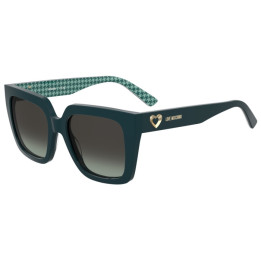 Lunettes de soleil Moschino Love MOL099/S Green Pattern / verres Grey Green (6HO-IB)