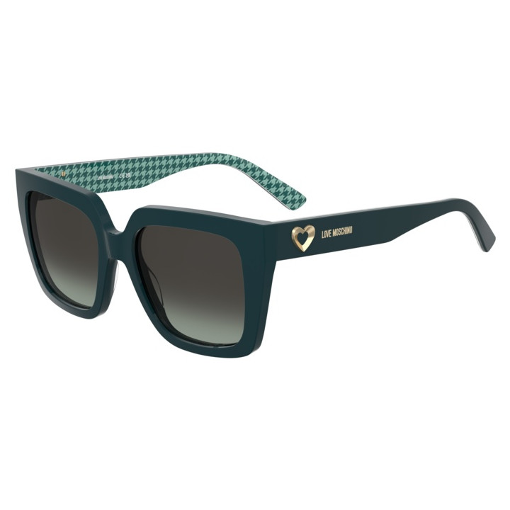 Lunettes de soleil Moschino Love MOL099/S Green Pattern / verres Grey Green (6HO-IB)