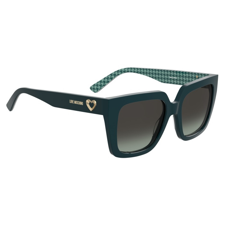 Lunettes de soleil Moschino Love MOL099/S Green Pattern / verres Grey Green (6HO-IB)