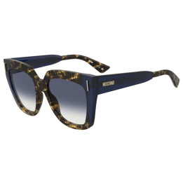 Lunettes de soleil Moschino MOS207/S Havana Blue / verres Dk Blue Shaded (IPR-08)
