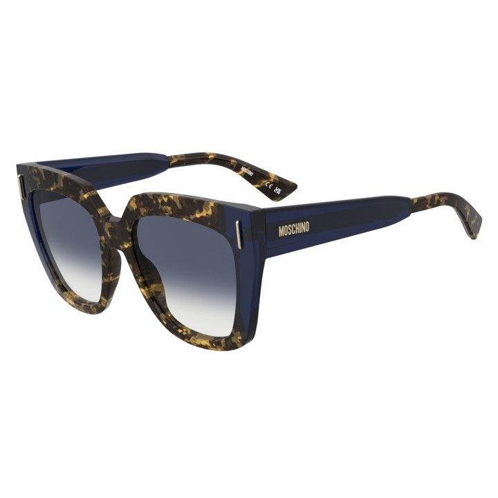 Lunettes de soleil Moschino MOS207/S Havana Blue / verres Dk Blue Shaded (IPR-08)