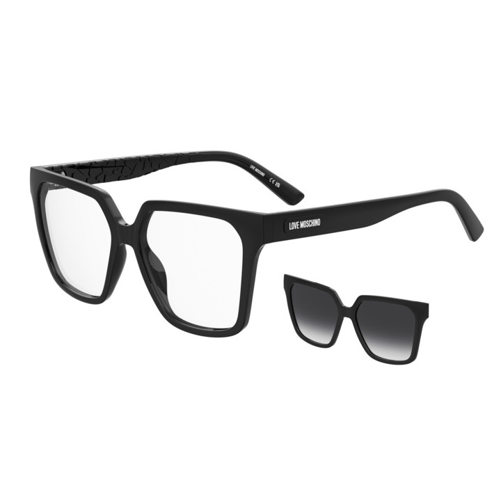 Lunettes de vue avec clip solaire Moschino Love MOL688/C Black / verres Grey Shaded Polarized (807-WJ)