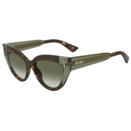 Lunettes de soleil Moschino MOS208/S Havana Green / verres Green Shaded (PHW-9K)
