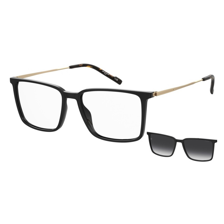 Lunettes de vue avec clip solaire Pierre Cardin P.C. 6290/C Black Gold / verres Grey Shaded Polarized (2M2-WJ)