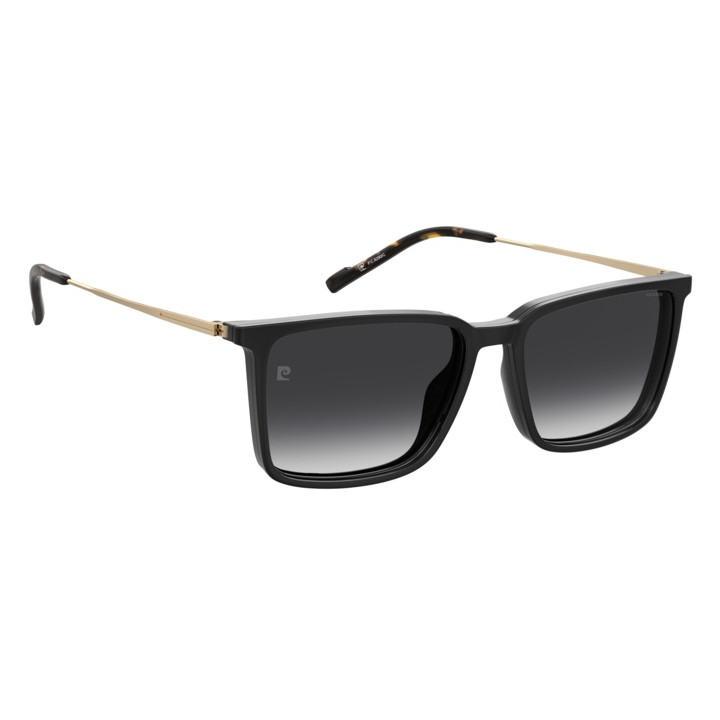 Lunettes de vue avec clip solaire Pierre Cardin P.C. 6290/C Black Gold / verres Grey Shaded Polarized (2M2-WJ)