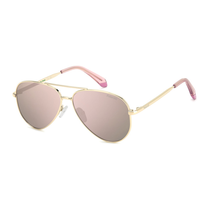 Lunettes de soleil Polaroid Kids PLD 8073/S Gold Pink / verres Rose Gold Multilayer Polarized (EYR-JQ)