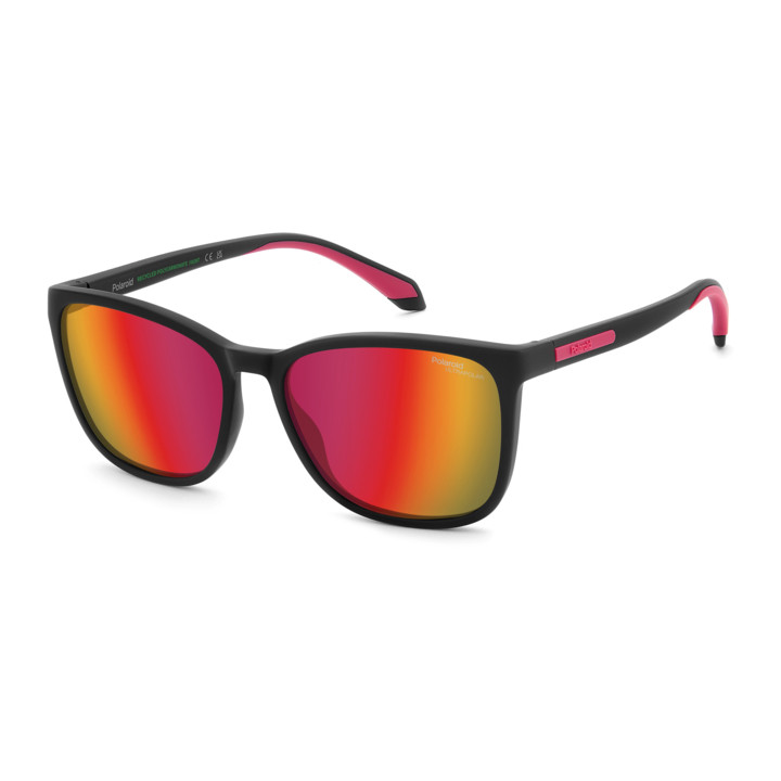 Lunettes de soleil Polaroid PLD 2169/S/X Matte Black Red / verres Red Multilayer Polarized Hightcontrast (BLX-BG)