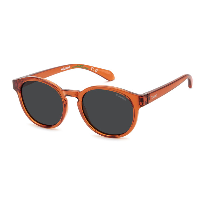 Lunettes de soleil Polaroid Kids PLD 8075/S Orange / verres Grey Polarized (L7Q-M9)