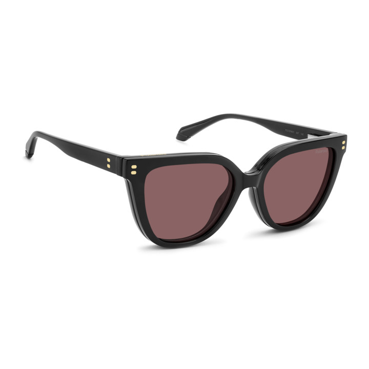 Lunettes de vue avec clip solaire Polaroid PLD D596/C Black / verres Violet Polarized (807-KL)