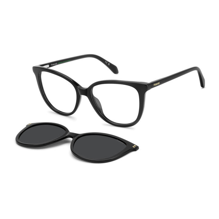 Lunettes de vue avec clip solaire Polaroid PLD D605/C Black / verres Grey Polarized (807-M9)