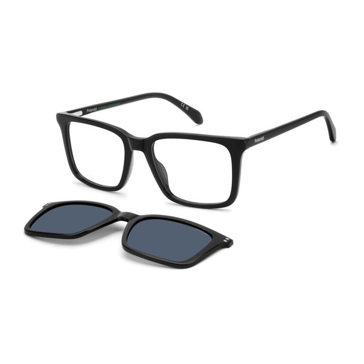 Lunettes de vue avec clip solaire Polaroid PLD D604/C Black / verres Blue Polarized (807-C3)